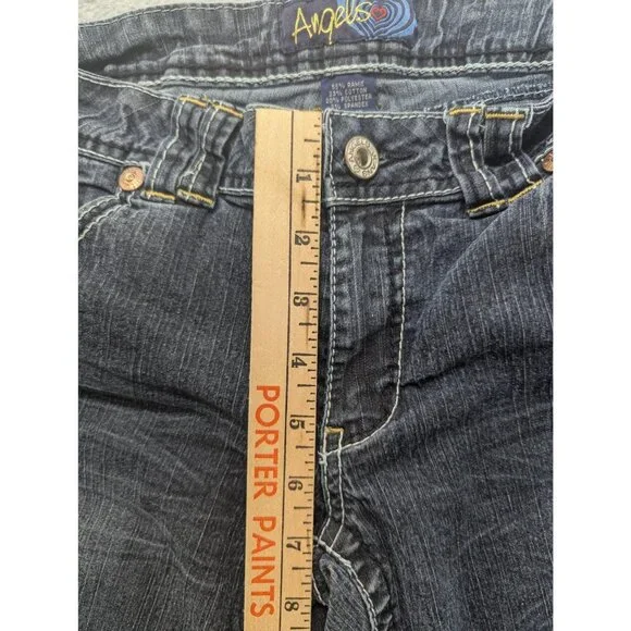 Angels Jeans Juniors 13 Blue Dark Wash Low Rise Skinny Stretch Embroidered - Picture 6 of 14